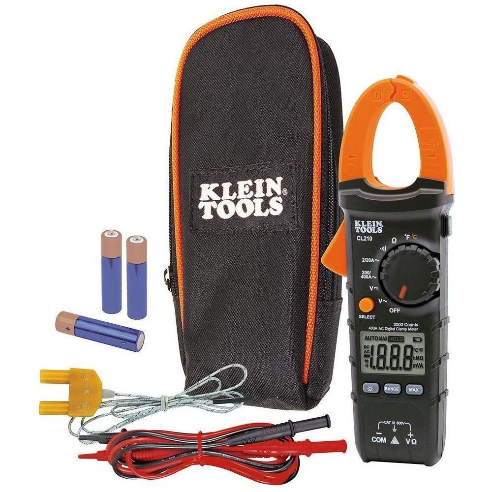 Klein CL210 Digital Clamp Meter / Tester - Goldpeak Tools PH Klein Klein CL210 Digital Clamp Meter / Tester - Goldpeak Tools PH Klein